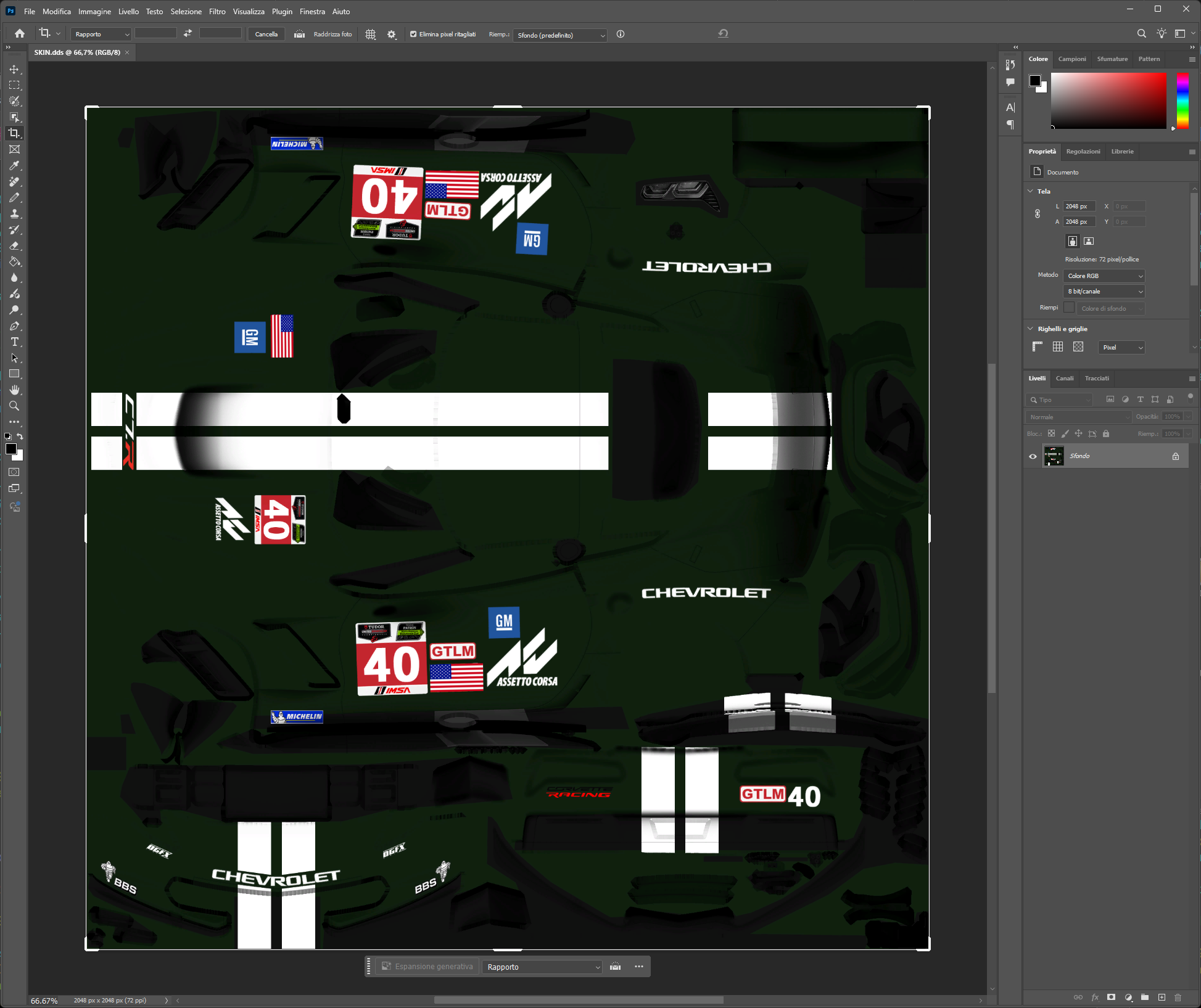 File aperto in Photoshop